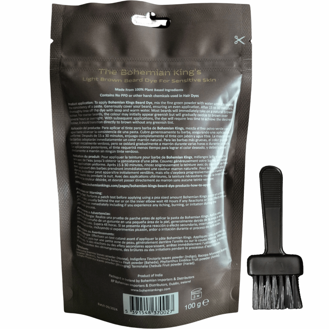 The Bohemian King’s Natural & Organic Dark Brown Beard Dye for Sensitive Skin