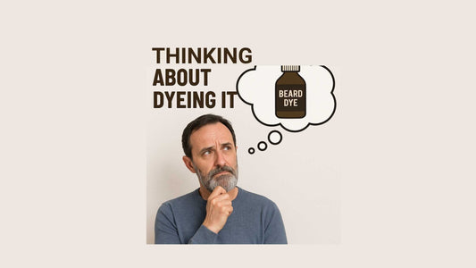 Man Thinking About Dying His Grey Beard Hair