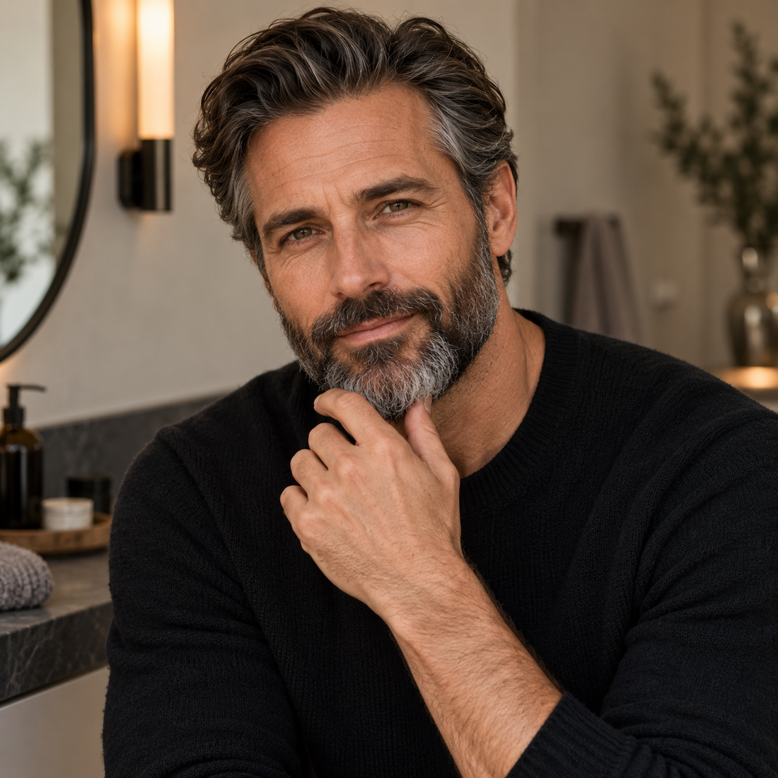 Man with Salt & Pepper Style Beard