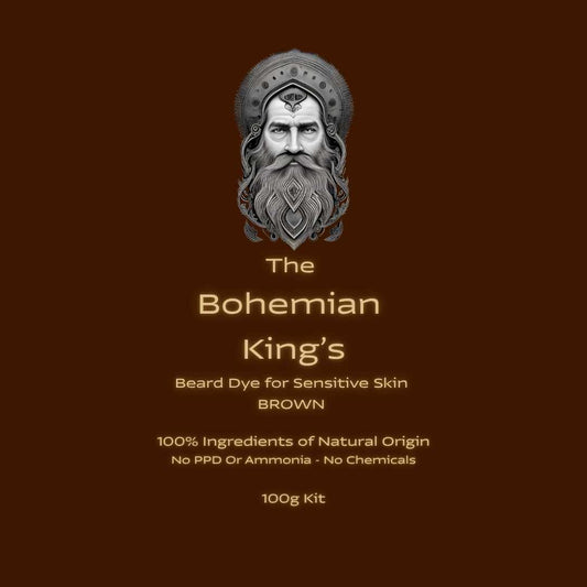 Natürliche braune Bartfarbe | PPD- und ammoniakfrei | Für empfindliche Haut | The Bohemian King's
