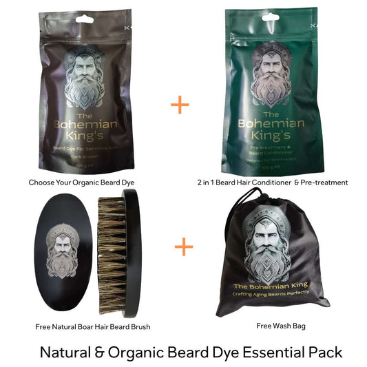 The Bohemian King's Beard Dye Essentials Pack - Chemical Free Beard Dye