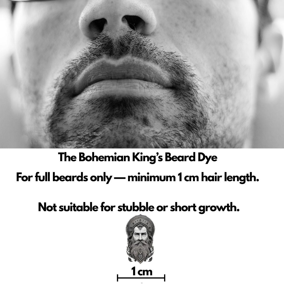 Natürliche schwarze Bartfarbe für empfindliche Haut – PPD-frei | Bohemian King's